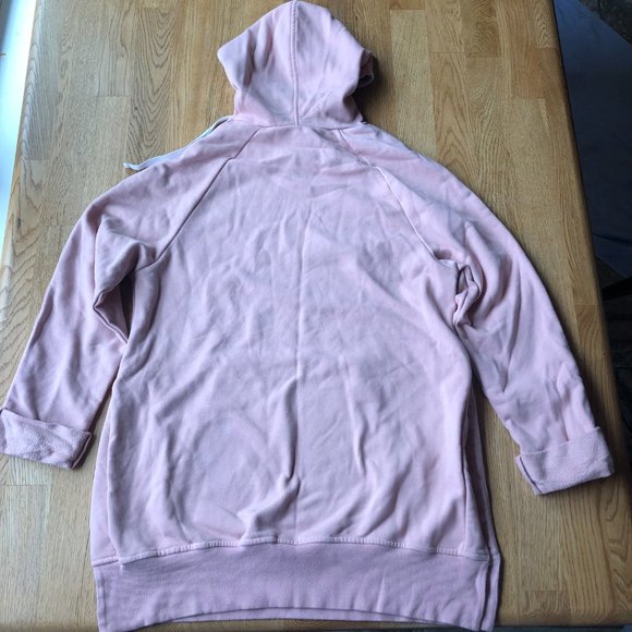 Blush Pink Oversized Long Cozy Hoodie Size Small - Picture 6 of 11